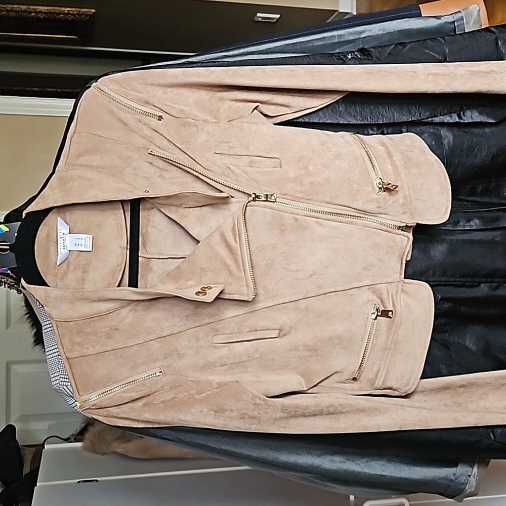 Streetwear Society Faux Suede Jacket ptp 18 1/2 - Picture 8 of 8